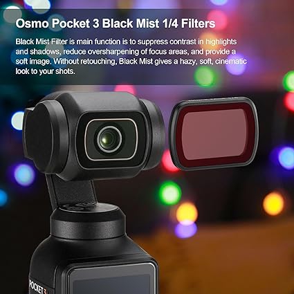 Skyreat Black Mist Filter for DJI Osmo Pocket 3, Creative Filter Beauty Soft Filters for DJI Osmo Pocket 3 Creator Combo Camera Accessories