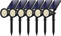 InnoGear Solar Lights for Outside, Solar Lights Outdoor Waterproof Solar Garden Yard Spot Lights Spotlight Pathway Landscape Lighting Wall Light Auto On/Off, Pack of 6 (Warm White)