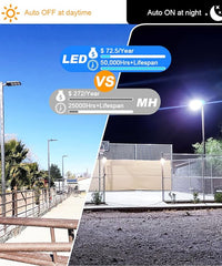 LEDMO LED Parking Lot Light 200W, Commercial Outdoor Area Lighting with Dusk to Dawn Photocell, Super Bright 5000K 26000 LM Slipfitter Mount