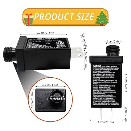 29V 12W LED Power Supply LED Transformer Low Voltage Adapter UL ETL Listed Lighting Driver for LED String Light, Holiday Lighting (29V12W 1PC)