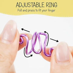 Roll over image to zoom in Handmade Crochet Tension Ring, Lefties & Righties Yarn Tension Control Ring, Adjustable Hook Ring, Companion Ring Yarn Regulator, Gift for Crocheters Knitters (Size 7-10, Purple