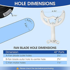 SDSNTE 5 Pack 42’’ White Finish Replacement Ceiling Fan Blades Arms 7740100 for Replacing the Worn Fan Blades to Keep the Balance and Good Performance of the Ceiling Fan