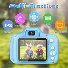 GPOSY Digital Camera for Kids - Christmas or Birthday Gift for Boys and Girls Ages 3-10 - 32GB SD Card, 1080P HD Video, Blue