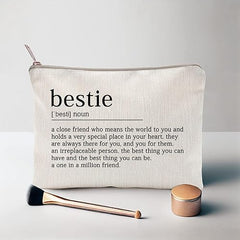 Bestie Definition Makeup Bag Best Friend Gift Work Bestie Friendship Gift Bestie Sister Gifts Sister College Sister Graduation