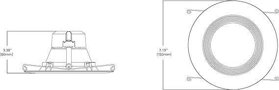 Halo 5-inch and 6-inch LED Retrofit Baffle Downlight, 3000K Soft White Recessed Lighting