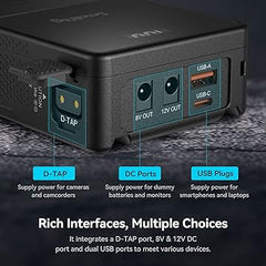 SmallRig V Mount Battery VB50, 3400mAh 50Wh 14.8V mini V-Mount Battery Support 45W PD USB-C Fast Charger, with D-TAP, USB-A, Dual DC Port, OLED Screen, for Camera, Camcorder, Monitor, Filmmaker - 3579