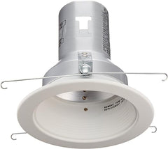 HALO 5001P Recessed Ceiling Light Trim, White Baffle, White Trim, 5 in.