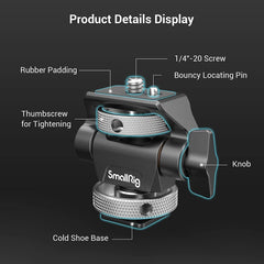 SMALLRIG Field Monitor Mount Monitor Holder Swivel and Tilt Adjustable with Cold Shoe Mount for 5" and 7" Monitor - 2905