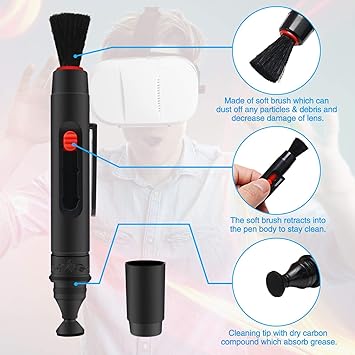 COSOOS Lens Cleaning Pen Compatible with Oculus Quest 2, Quest, Rift S, HTC Vive, PS4 VR Headset, Drone, Cameras, Optical Lens, Lens Cleaning Kit, Dust & Fingerprint Cleaning Tool