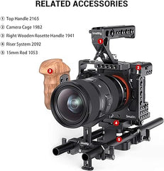 SmallRig 15mm Long Lens Support, 53.5mm Height Adjustable Lens Bracket for DSLR Camera Shoulder Rig - BSL2681