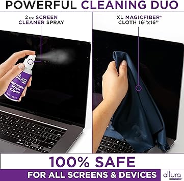 Laptop Cleaning Kit (5 pc) - Keyboard Cleaning Kit - Includes Laptop Screen Cleaner, Air Blower, Brush, Keyboard Gel, and Microfiber Cloth - PS4 Cleaner - Keyboard Cleaner & Computer Cleaner by Altura