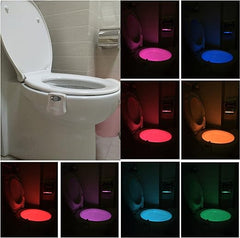 Toilet Night Light 2Pack by Ailun Motion Sensor Activated LED Light 8 Colors Changing Toilet Bowl Illuminate Nightlight for Bathroom Battery Not Included Perfect with Water Faucet Light