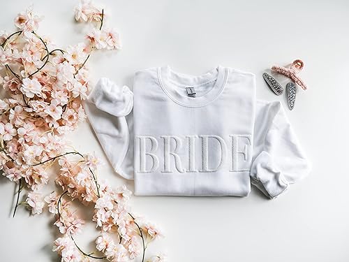 Up2ournecksinfabric Bride Sweatshirt Mrs Sweatshirt - Custom Mrs Sweatshirt - New Mrs - Honeymoon Pajamas - Wedding Gift - Future Mrs. Gift