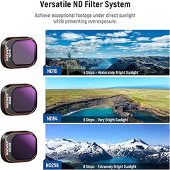 NEEWER ND & CPL Filter Set Compatible with DJI Mini 4 Pro, 4 Pack ND16 ND64 ND256 CPL Polarizer and Neutral Density Filters Drone Lens Accessories, Multi Coated HD Optical Glass/Aluminum Frame