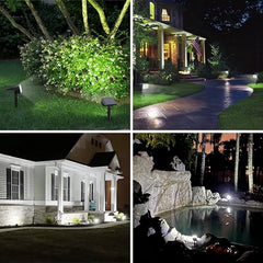 WELALO Solar Spot Lights Outdoor, [6 Pack/52 LED/3 Modes] 2-in-1 Solar Landscape Spotlights, Solar Powered Security Lights, IP65 Waterproof Wall Lights for Walkway Yard Garden Driveway(Cool White)