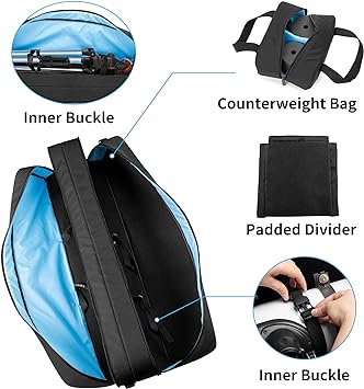 samdew Telescope Case, Double-layer Telescope Bag for Astronomical Telescope Storage, 40.8" Padded Telescope Carry Case Compatible with Celestron Telescope, Bonus Accessories Bag & Shoulder Strap