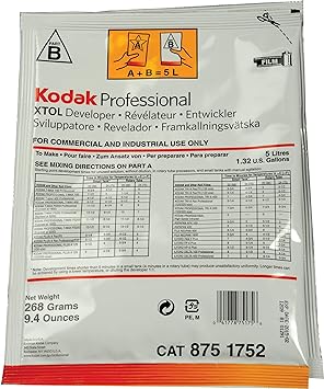 KODAK XTOL Black & White Film Developer, Powder to Make 5 Liters.