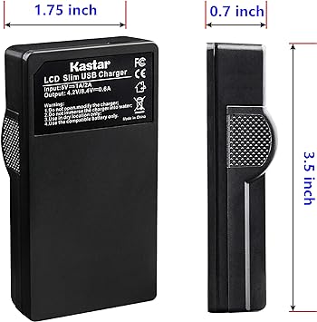 Kastar Battery (X2) & LCD Slim USB Charger for Sony NP-BG1 NPBG1 NP-FG1 NPFG1 and Cyber-Shot DSC-W120 W150 W220 DSC-H3 H7 H9 H10 H20 H50 H55 H70 DSC-HX5V DSC-HX7V DSC-HX9V DSC-HX10V DSC-HX30V