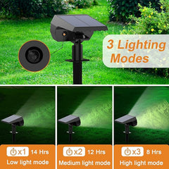 WELALO Solar Spot Lights Outdoor, [6 Pack/52 LED/3 Modes] 2-in-1 Solar Landscape Spotlights, Solar Powered Security Lights, IP65 Waterproof Wall Lights for Walkway Yard Garden Driveway(Cool White)