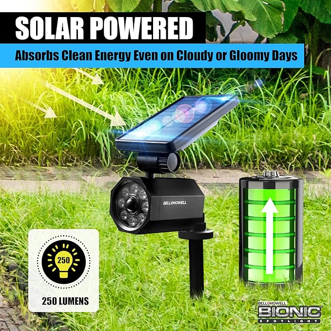 Bell+Howell Bionic Spotlight ASON TV LED Solar Motion Sensor Super Bright Waterproof Landscape Lights for Yard, Garden As Seen On TV