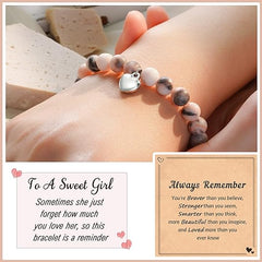 HGDEER Teen Girl Gifts, Natural Stone Bracelets Trendy Stuff Inspirational Teen Girl Gifts Ideas