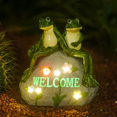 Nacome - Estatua de jardín solar con suculentas y 7 luces led, decoración de césped al aire libre, estatua de tortuga para patio, balcón, patio, adorno de césped, inauguración de la casa única (tortuga).